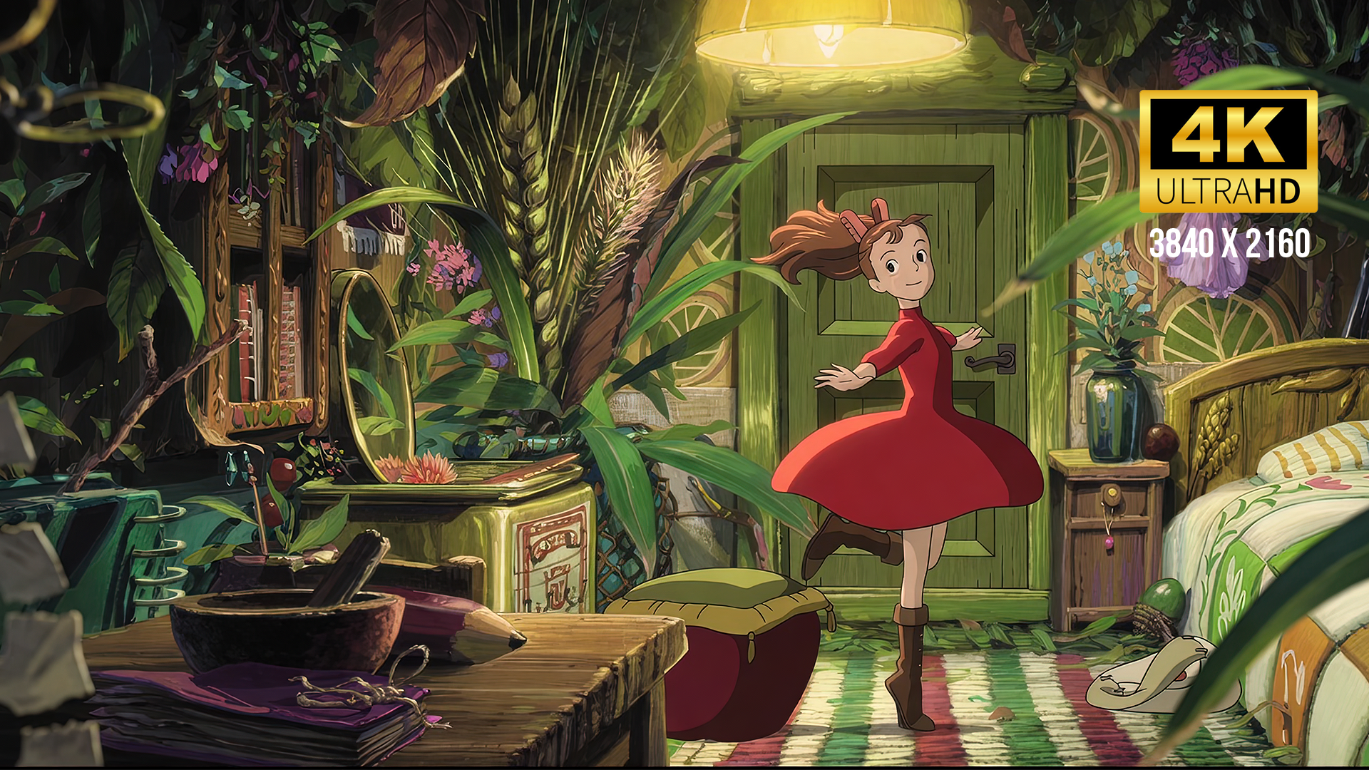 Arrietty scene, AI remastered version